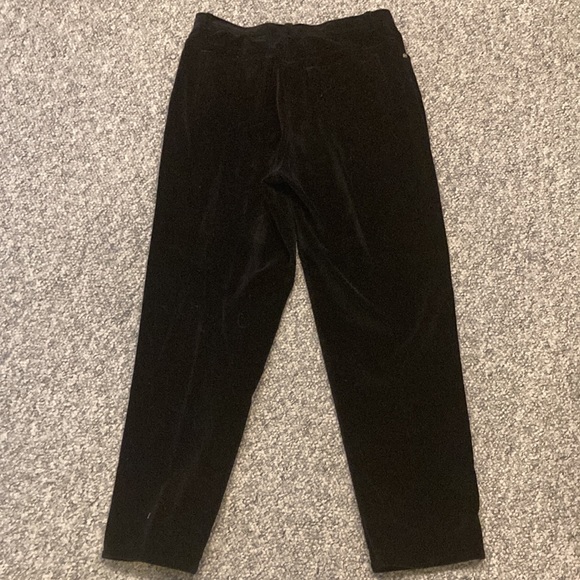 Vintage Black Velvet Straight Leg Pants - Picture 2 of 3